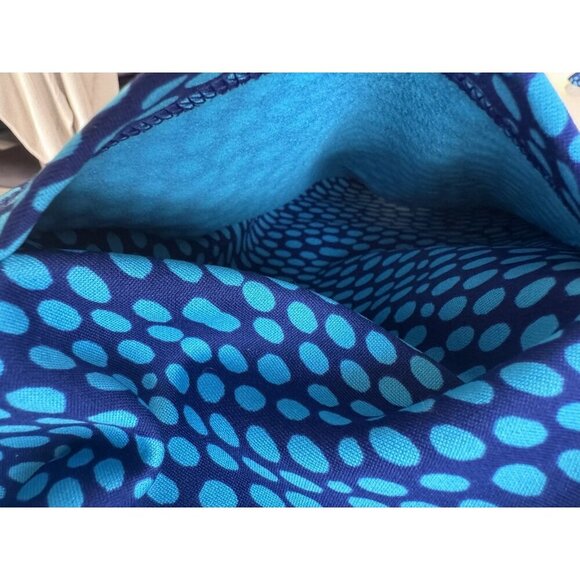 Nike Hooded Pullover Women Small Therma Fit Pockets Athleisure Hoodie Blue Dots - Picture 10 of 12